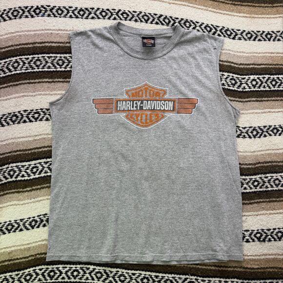 Harley-Davidson Other - Vintage 2000's Harley Davidson Motorcycles Cozumel Mexico Biker Tank Top Shirt L